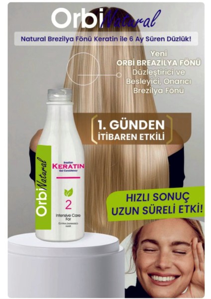 Brezilya Fönü Keratin Jel Kokusuz Dumansız 6 Ay Kalıcı Düzleştirici Etki 1000 ml