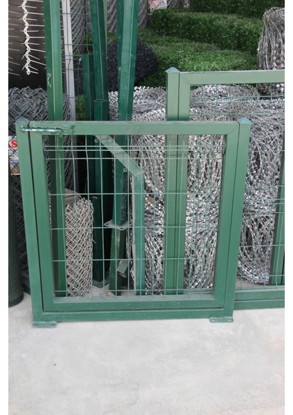 Yeşil Tel Çit Kapı - Panel Çit Tel Kapısı - Kanatlı Kapı (- 100 cm Yükseklik x 110 cm Eni -) modelleri