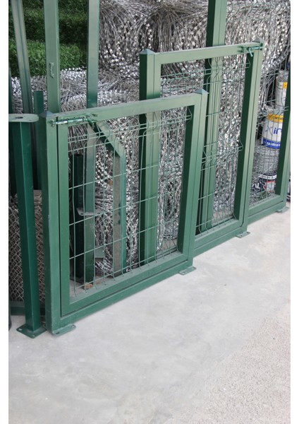 Yeşil Tel Çit Kapı - Panel Çit Tel Kapısı - Kanatlı Kapı (- 100 cm Yükseklik x 110 cm Eni -) fiyatları