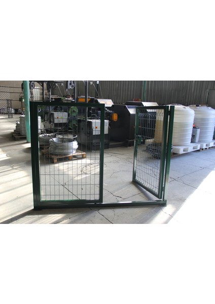 Bahçe Kapısı - Panel Çit Tel Kapısı -Çift- Kanatlı Kapı Yeşil-) -150CM Yüksekliği x 200 cm Uzunluk modelleri