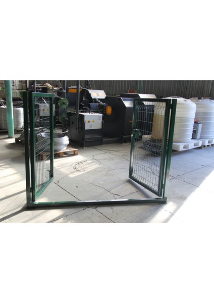 Bahçe Kapısı - Panel Çit Tel Kapısı -Çift- Kanatlı Kapı Yeşil-) -150CM Yüksekliği x 200 cm Uzunluk fırsatları