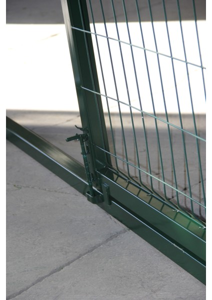 Bahçe Kapısı - Panel Çit Tel Kapısı -Çift- Kanatlı Kapı Yeşil-) -150CM Yüksekliği x 200 cm Uzunluk