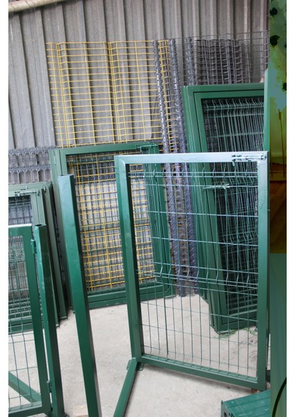 Bahçe Kapısı Panel Çit Tel Kapısı Kanatlı Kapı Yeşil 150 cm Yüksekligi x 100 cm Eni