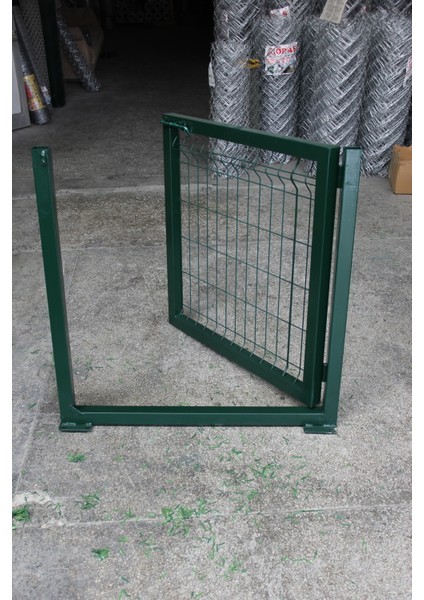 Yeşil Tel Çit Kapı - Panel Çit Tel Kapısı - Kanatlı Kapı (- 100 cm Yükseklik x 110 cm Eni -) fırsatları