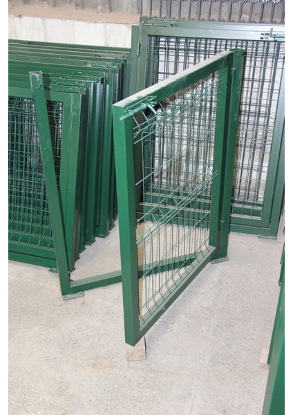 Bahçe Kapısı Panel Çit Tel Kapısı Kanatlı Kapı Yeşil 120 cm Yükseklik x 100 cm En