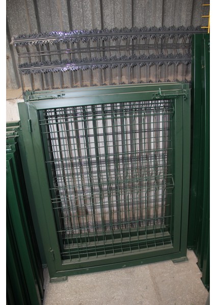 Bahçe Kapısı Panel Çit Tel Kapısı Kanatlı Kapı Yeşil 120 cm Yükseklik x 100 cm En