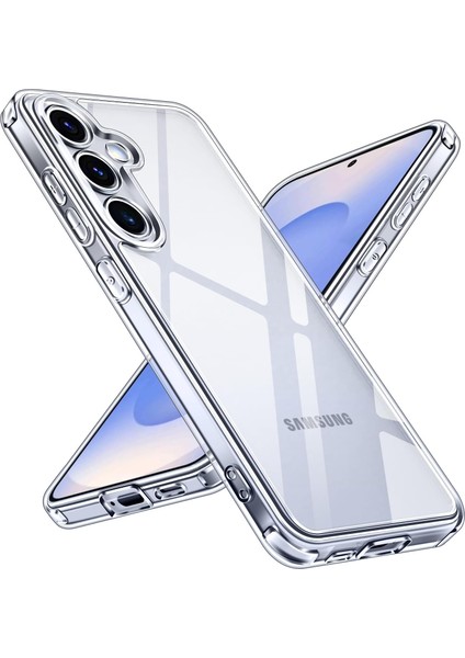 Samsung Galaxy S25 Plus Kılıf Kamera Çıkıntılı Korumalı Renksiz Yumuşak Şeffaf Silikon Kapak
