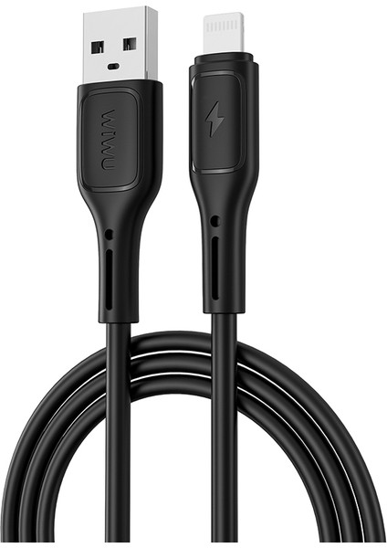 Lightning USB Data ve Şarj Kablo WI-C042E Starlink Serisi Hızlı Şarj Özellikli 2.4A 1m Siyah