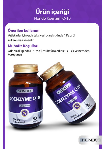 Coenzym Koenzim Q10 30 Kapsül