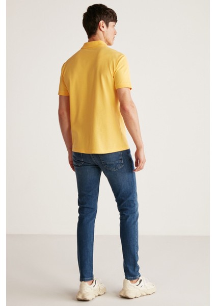 Chrıs Erkek Regular Kalıp %100 Pamuk Sarı Polo Yaka T-shirt indirimleri