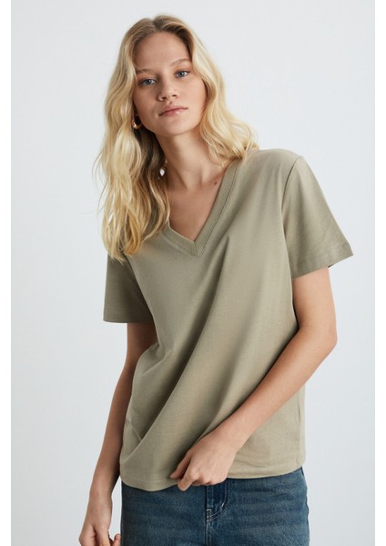Alıne Kadın Bej T-Shirt