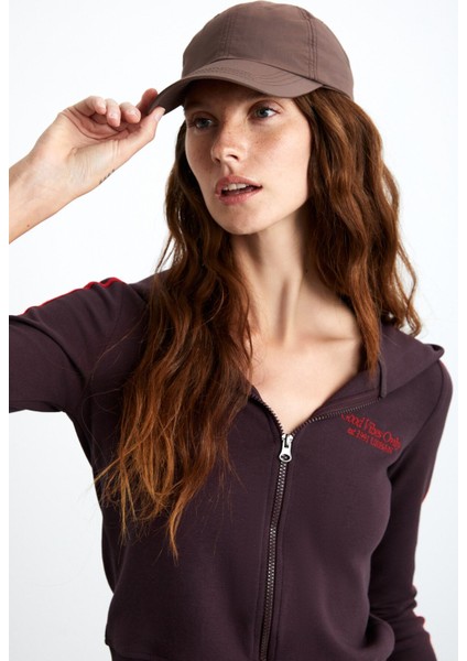 Brıseıs Kadın Pamuk-Polyester Mor Hoodie