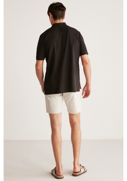 Chrıs Erkek Regular Kalıp %100 Pamuk Siyah Polo Yaka T-shirt indirimleri