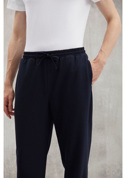 Blaz Erkek Dokuma Beli Lastikli Slim Fit Kesimli Kordonlu Cepli Lacivert Pantolon indirimleri