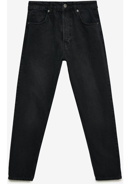 Erkek Regular Fit Rahat Kesim Kalın Dokulu Yıkama Efektli Magic Denim Antrasit Jeans