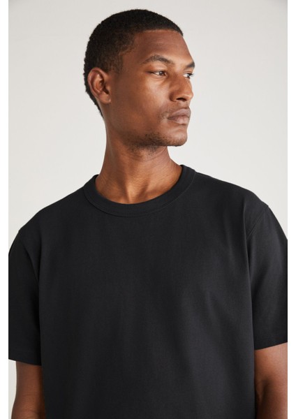 Greg Erkek Slim Fit Uzun Boy Ultra Esnek Pamuk Likralı Siyah T-shirt fiyatları