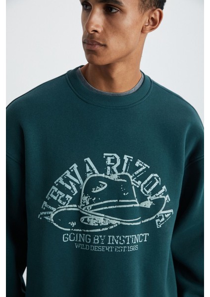 Hat Erkek Yumuşacık Yeşil Sweatshirt