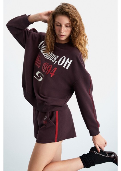 KEIRY 3 İplik Kadın Koyu Mor Sweatshirt indirimleri