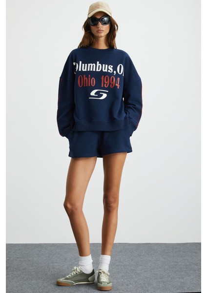 KEIRY 3 İplik Kadın Koyu Mavi Sweatshirt fiyatları