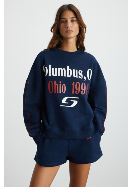 KEIRY 3 İplik Kadın Koyu Mavi Sweatshirt modelleri