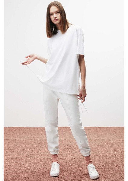 Pıece Oversize Beyaz T-Shirt