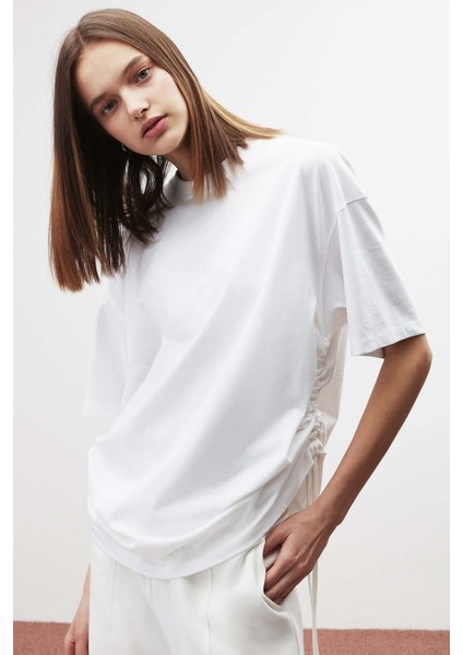 Pıece Oversize Beyaz T-Shirt
