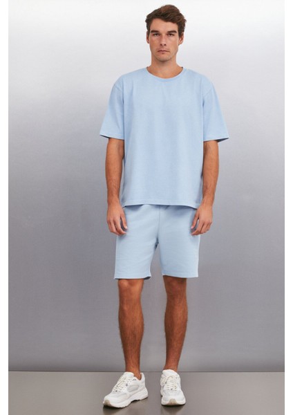 Uncertain Erkek Comfort Fit Mavi Şort & Bermuda