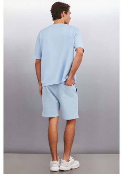 Uncertain Erkek Comfort Fit Mavi Şort & Bermuda