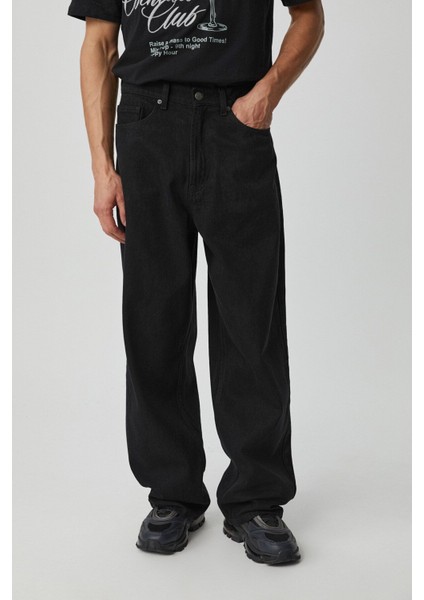 Mıkal Erkek Baggy Bol Paça Denim Antrasit Jeans modelleri