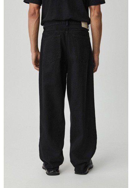 Mıkal Erkek Baggy Bol Paça Denim Antrasit Jeans