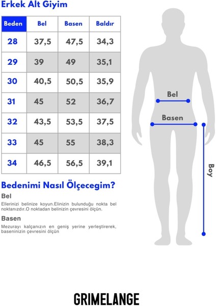 Mıkal Erkek Baggy Bol Paça Denim Gri Jeans