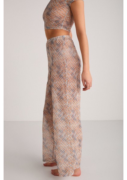 Yoland Kadın Desenli Yazlık Crop Turuncu Alt-üst Takım fırsatları