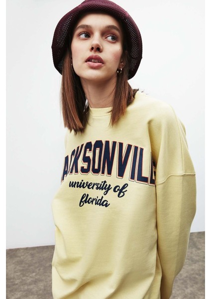 Ramona Oversize Sarı Sweatshirt