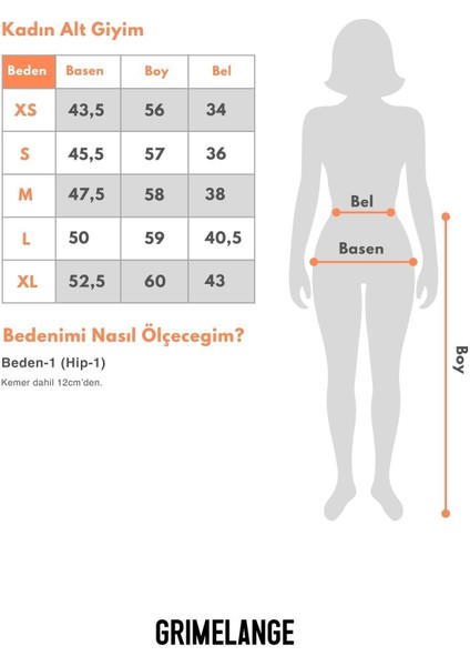 Thalıtha Kadın Saten Görünümlü Kumaş Beli Lastikli Örme Gri Etek