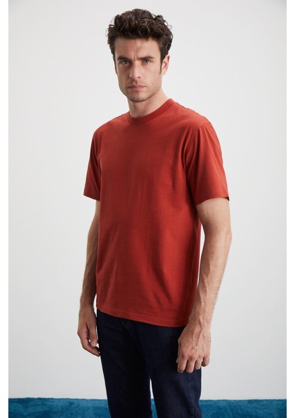 Cultıvated Erkek 3'lü Kalın Dokulu Regular %100 Organik Pamuk Vnly/kyeşil/krmt T-Shirt