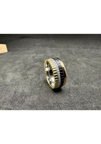 Dört Renk Tamturlu Dönen Ithal Kadın Gümüş Yüzük fırsatları