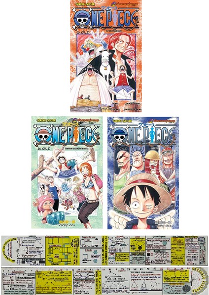 Manga Seti One Piece 25. 26. 27. Ciltler (Matematik Öğreten Cetvel) - Eiichiro Oda