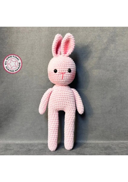 El Örgüsü Amigurumi Oyuncak Tavşan - 26 x 10 cm