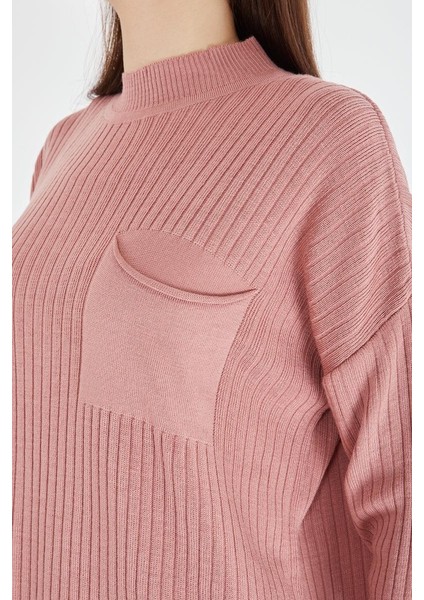 Cep Detaylı Selvim Triko Etekli Takım modelleri