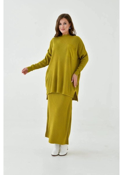 Cep Detaylı Selvim Triko Etekli Takım fiyatları