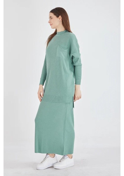 Cep Detaylı Selvim Triko Etekli Takım fiyatları