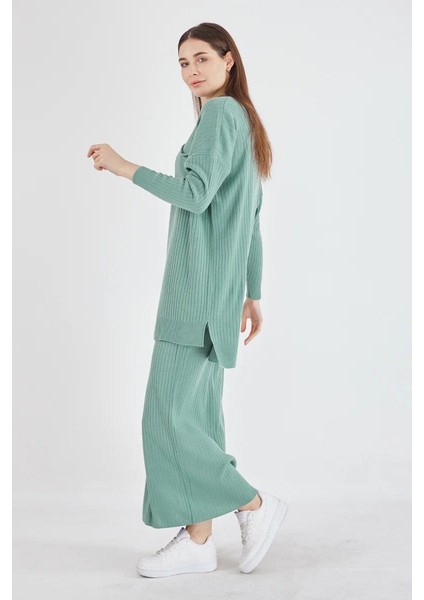 Cep Detaylı Selvim Triko Etekli Takım fırsatları