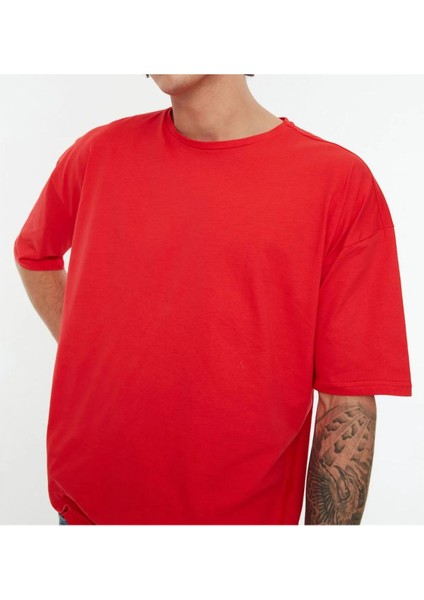 Basic Pamuklu Oversize Kesim T-Shirt