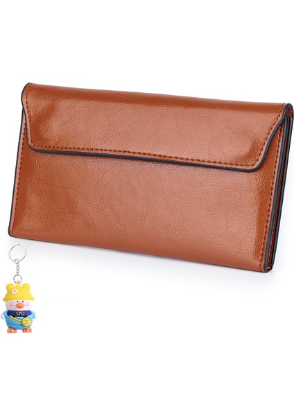 Haklı Deri Büyük Kapasiteli Ultra Ince Kadın Cüzdanı Moda Basit Kadın Clutch Kart Tutucu Cep Telefonu (Yurt Dışından)