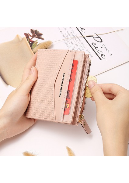 Kısa Bayan Cüzdanı Moda Para Cüzdanı Kadın Iki Katlı Kart Tutucu (Yurt Dışından) fırsatları
