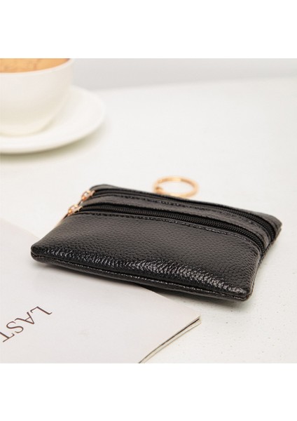 Cüzdan Mini Para Cüzdanı Düz Renk Moda Anahtar Çantası Kart Tutucu (Yurt Dışından)