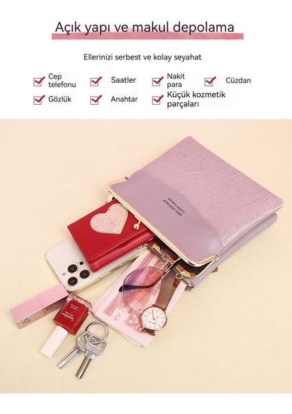 Bayan Cüzdan Cep Telefonu Çantası Kadın Omuz Crossbody Kadın Çanta Cüzdan Kadın Uzun Para Cüzdanı (Yurt Dışından) fırsatları