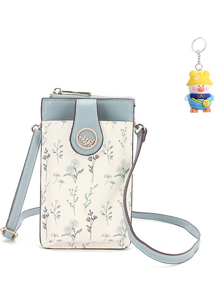 Tatlı Bayan Para Çanta Omuz Crossbody Çanta Baskılı Cep Telefonu Çantası Kadın Cüzdanı (Yurt Dışından)