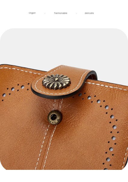 Para Cüzdanı Bayanlar Kısa Küçük Kart Tutucu Üç Katlı Fermuarlı Madeni Para Çantası Moda El Çantası (Yurt Dışından)