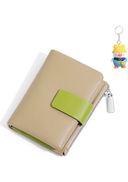 Kısa Bayan Cüzdan Iki Katlı Çoklu Kart Yuvası Ters Çanta Cüzdan Gümüş Cüzdan (Yurt Dışından)